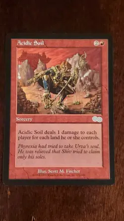 Acidic Soil Urza's Saga EX/LP 172/350 MTG Magic the Gathering Sorcery Uncommon - Image 1