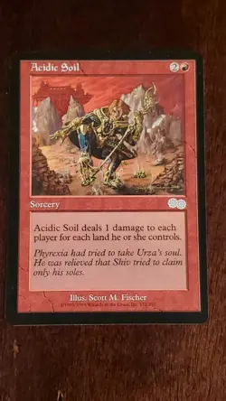 Acidic Soil Urza's Saga EX/LP 172/350 MTG Magic the Gathering Sorcery Uncommon - Image 3