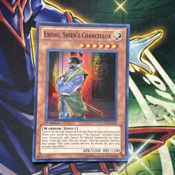 Yugioh! Enishi, Shien's Chancellor LCGX-EN241 Super Rare 1st Edition VLP/NM - Image 1