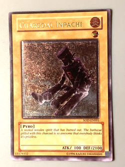 yugioh Charcoal Inpachi SOD-EN001 Unlimited Ed Ultimate lightly played NM - Image 1