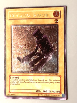 yugioh Charcoal Inpachi SOD-EN001 Unlimited Ed Ultimate lightly played NM - Image 2