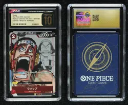 2022 One Piece Card Game: Straw Hat Crew ST01 Starter Deck Japanese Usopp CGC 10 - Image 3