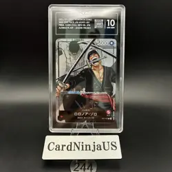 TAG GEM MINT 10 Roronoa Zoro Parallel OP01-001 L 25th Edition ONE PIECE 244 - Image 1