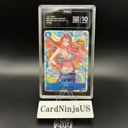 TAG GEM MINT 10 Nami P P-112 Promo Pirates Party One Piece Card Game 209 - Image 1