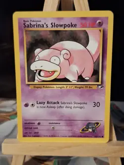 Sabrina's Slowpoke 95/13 Pokemon Cards WOTC TCG: Base Set 2000 Psychic NM - Image 1