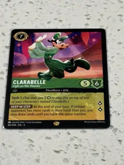 Disney Lorcana Clarabelle - Light on Her Hooves 84/204 Shimmering Skies Non-Foil - Image 2