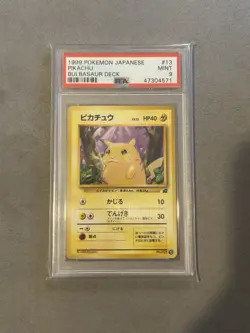 Pokemon Japanese Pikachu #25 Bulbasaur Deck #13 PSA 9 - Image 1