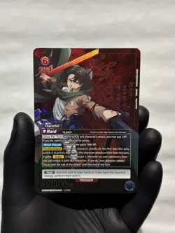Levi 011 SR** - (2 Star Alt) Signature - Attack on Titan - Union Arena English - Image 1