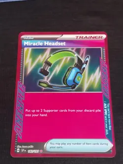 Pokemon TCG Miracle Headset Trainer Card 183/191 Surging Sparks Ace Spec Mint 💎 - Image 1