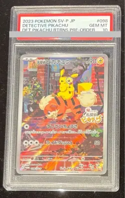 PSA10 Detective Pikachu 098/SV-P Nintendo Switch Promo Gem Mint Pokemon Card - Image 1