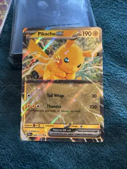 Pokemon TCG Pikachu EX Double Rare Holo Prismatic Evolutions Card 028/131 - Image 1