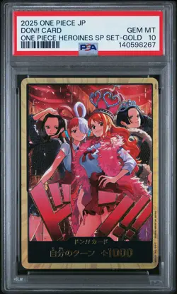 2025 ONE PIECE JPN ONE PIECE HEROINES SPECIAL SET GOLD DON!! CARD PSA 10 - Image 1