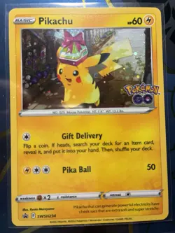 ** Pokemon Card TCG - Pikachu SWSH234 Cosmos Foil Promo Pokemon GO - Image 1