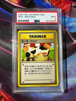 MOO-MOO MILK Japanese Neo Trainer Card PSA 9 MINT (Banned Card) Pokemon TCG - Image 1