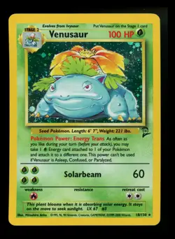 Venusaur 18/130 Base Set 2 2000 Holo Rare WOTC Pokemon Card TCG - Image 1