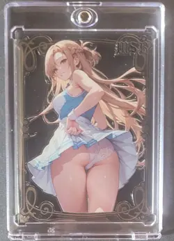 Goddess Story Gold METAL Card - Serial Number #/200! Asuna Bikini Anime - Image 1