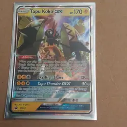 Pokemon Tapu Koko GX SM Promo Full Art Holo Promo Card SM33 Basic English - Image 1
