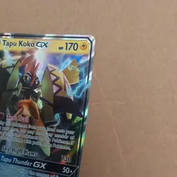 Pokemon Tapu Koko GX SM Promo Full Art Holo Promo Card SM33 Basic English - Image 3