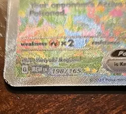 Pokemon Venusaur EX Holo Card 198/165 Scarlet and Violet 151 Series Damaged - Image 3