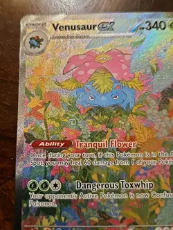 Pokemon Venusaur EX Holo Card 198/165 Scarlet and Violet 151 Series Damaged - Image 4