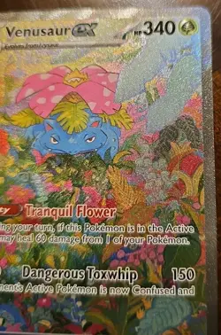 Pokemon Venusaur EX Holo Card 198/165 Scarlet and Violet 151 Series Damaged - Image 5
