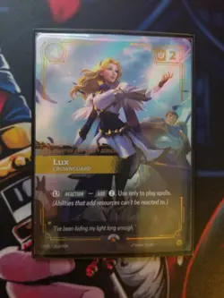 Lux Crownguard 014/024 promo card from Riftbound Nexus night packs - Image 1