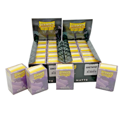 Lot of 24 Dragon Shield Matte Amethyst Card Sleeves 100ct Pack Standard Size - Image 1