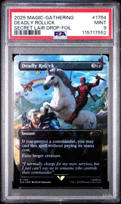 Deadly Rollick (Rainbow Foil) 1754 Secret Lair Drop Foil Deadpool Psa 9 - Image 1