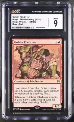 GOBLIN PILEDRIVER Magic Origins Foil Rare CGC 9 MTG [Nostalgium] - Image 1