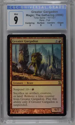 GREATER GARGADON Time Spiral Foil Rare CGC 9 Q MTG [Nostalgium] - Image 1