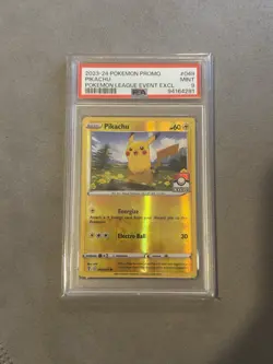 Pikachu Evolving Skies Reverse Holo 049/203 Pokemon League Stamp Promo - Image 1