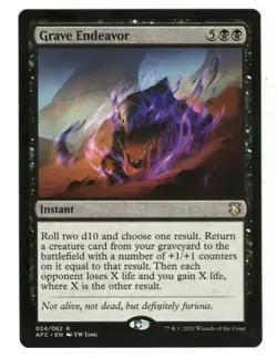 MTG Grave Endeavor Adventures in Forgotten Realms Magic The Gathering TCG - Image 1
