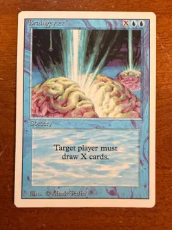 Braingeyser, Revised, MtG, Rare, Very Light Play NICE - Image 1