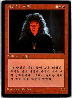 Magic the Gathering Sisters of the Flame 4th Edition Korean Black Bordered MTG - Image 1