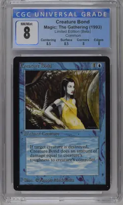 CREATURE BOND Beta C CGC 8 Q++ MTG [Nostalgium] - Image 1