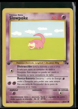 Pokemon TCG Slowpoke 55/62 Fossil 1st Edition Spanish - Image 1
