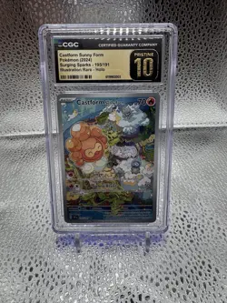 PRISTINE CGC 10 CASTFORM SUNNY FORM 195 SURGING SPARKS SCARLET & VIOLET POKEMON - Image 1