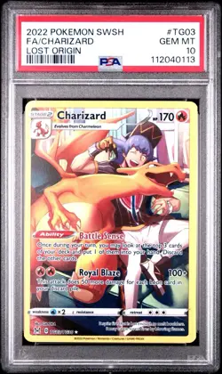 2022 Pokemon Lost Origin Trainer Gallery Charizard TG03/TG30 PSA 10 - Image 1