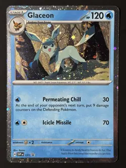 SWIRL Glaceon SVP 171 Scarlet & Violet Black Star Promo SWIRL Pokemon Card NM - Image 1