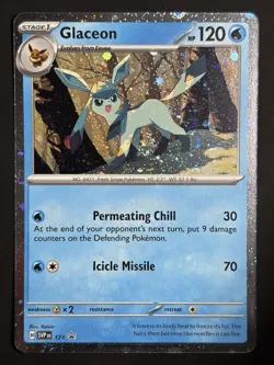SWIRL Glaceon SVP 171 Scarlet & Violet Black Star Promo SWIRL Pokemon Card NM - Image 2