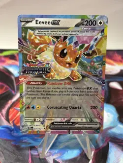 Pokemon Eevee EX Holo TCG Card Prismatic Evolutions Stamped 075/131 - Image 1