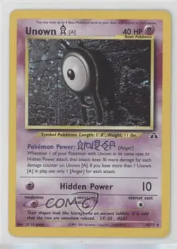Unown A Holo Pokemon Neo Discovery #14 2001 - Image 1