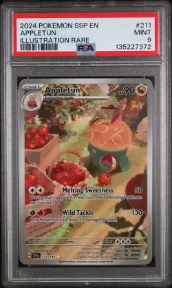 Appletun Illustration Rare Pokemon Ssp En-Surging Sparks 211/191 PSA 9 - Image 1