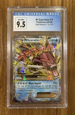 CGC Gem Mint 9.5 M Gyarados EX BREAKpoint 27/122 Ultra Rare Holo Pokemon Card 10 - Image 1