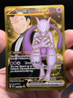 Team Rockets Mewtwo ex 240/182 Destined Rivals Hyper Rare Pokemon English NM - Image 3