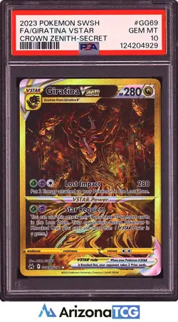 Pokemon 2023 Giratina VSTAR GG69/GG70 Full Art SR Crown Zenith GEM MINT PSA 10 - Image 1