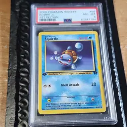 Pokemon Squirtle Team Rocket 1st Edition PSA 8 Regular 68/82 2000 - Image 1