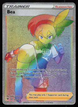 Bea 193/185 Rainbow Secret Rare Vivid Voltage Pokemon NM - Image 1