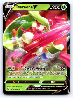 Tsareena V 021/264 Holo V Rare Fusion Strike Pokemon Near Mint - Image 1