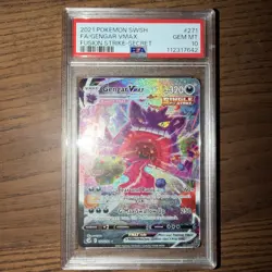Pokemon 2021 Gengar VMAX 271/264 Alt Art Fusion Strike GEM MINT PSA 10 - Image 1